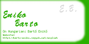 eniko barto business card